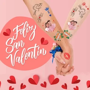 Tatuaje temporal San Valentin